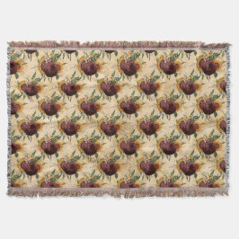 Solros och Ranunculus Filt