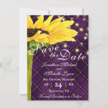 Solros och String Ljus på Lila Bröllop