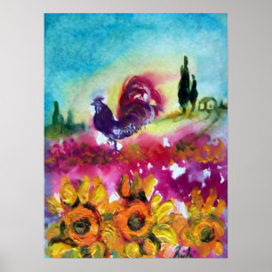 SOLROS OCH SVART TUPP POSTER