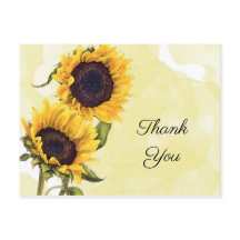 Solros och vattenfärg i solsken Tack