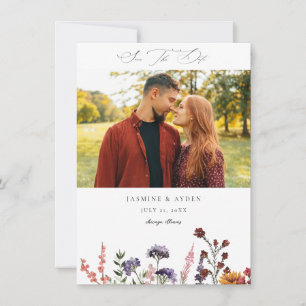 Solros och Wildblommor Blommigt Bröllop 2 Spara Datumet