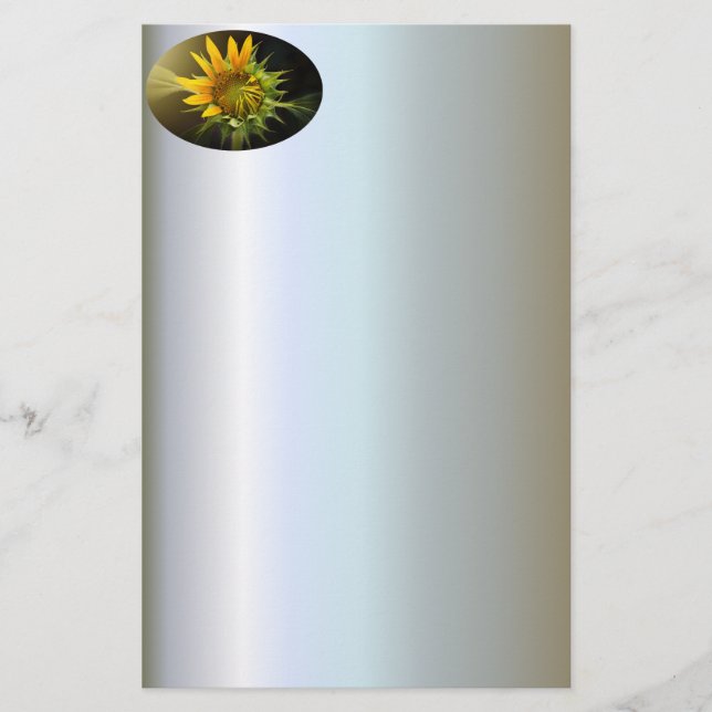 Solros öppnad i Fullt Bloom Brevpapper (Framsida)