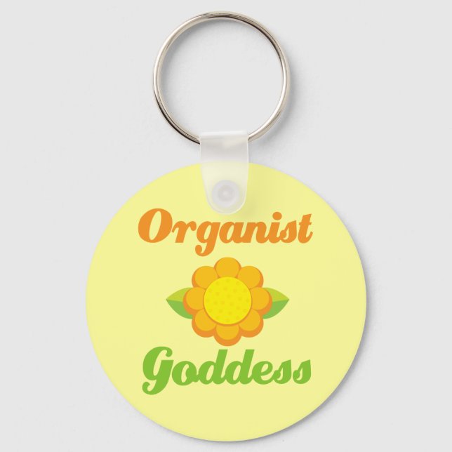 Solros Organist Goddess Music Gift Nyckelring (Framsida)