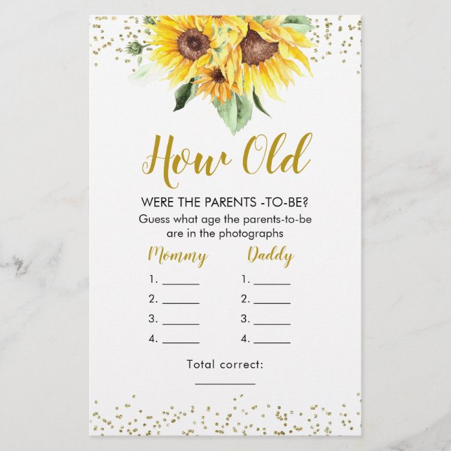 Solros på babyskåran hur gamla föräldrar (Framsida)