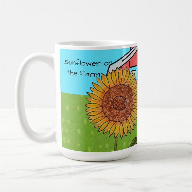 Solros på gården kaffemugg (Vänster)