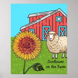 Solros på gården poster