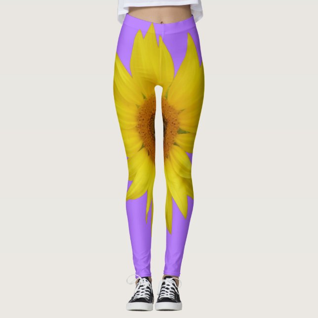 Solros på lila leggings (Framsida)