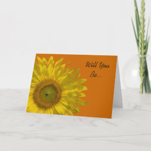 Solros på Orangen blir min bridesmaid Inbjudan