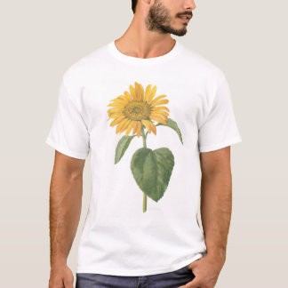 solros på vit t shirt