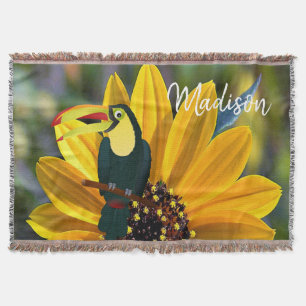 Solros Parrot Throw Blanket Filt