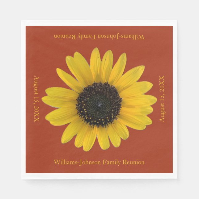 Solros Personlig Red Event Pappersservett (Framsidan)