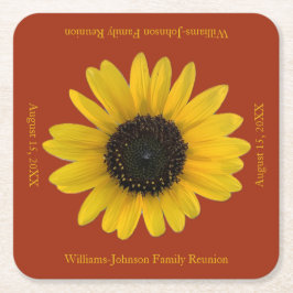 Solros Personlig Red Event Underlägg Papper Kvadrat