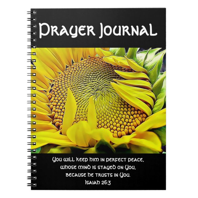 Solros Prayer Journal Anteckningsbok (Framsidan)