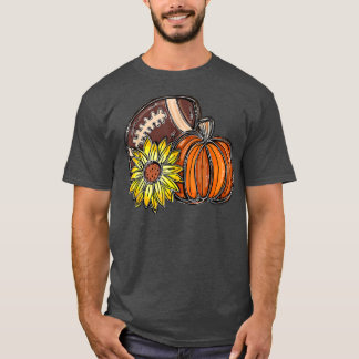 Solros Pumpkin Football Sports Autumn Vibes Tha T Shirt