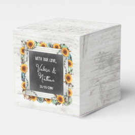 Solros Pumpkin Rustic Land Fall Farm Bröllop Presentaskar