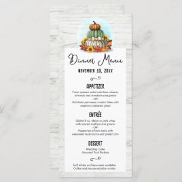 Solros Pumpkin Rustic Land Fall Farm Menu Program