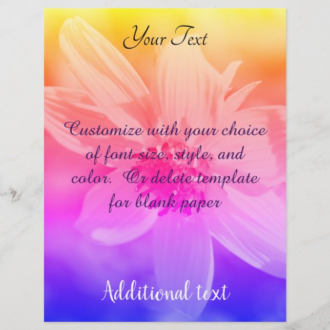 Solros Rainbow Färg Brevhuvud (Framsida)