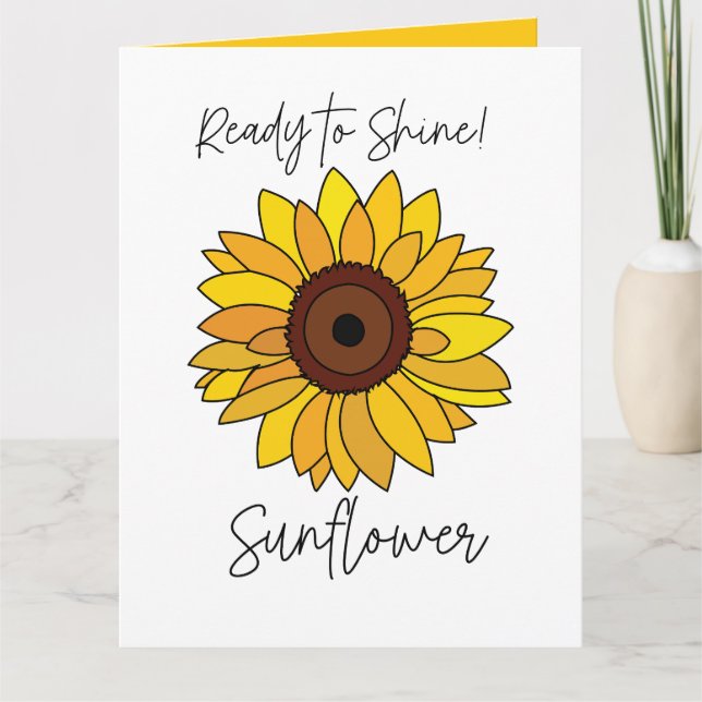 Solros-Redo till solros Kort (Framsida)