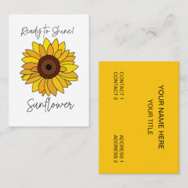 Solros-Redo till solros Visitkort