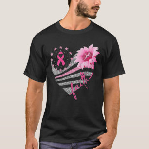 Solros Ribbon Faith Breast Cancer T Shirt