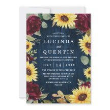 Solros Ro Burgundy Red and Navy Blue Bröllop