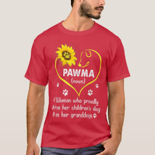 Solros Rolig hund Älskare Pawma Mors dag T-Shi T Shirt