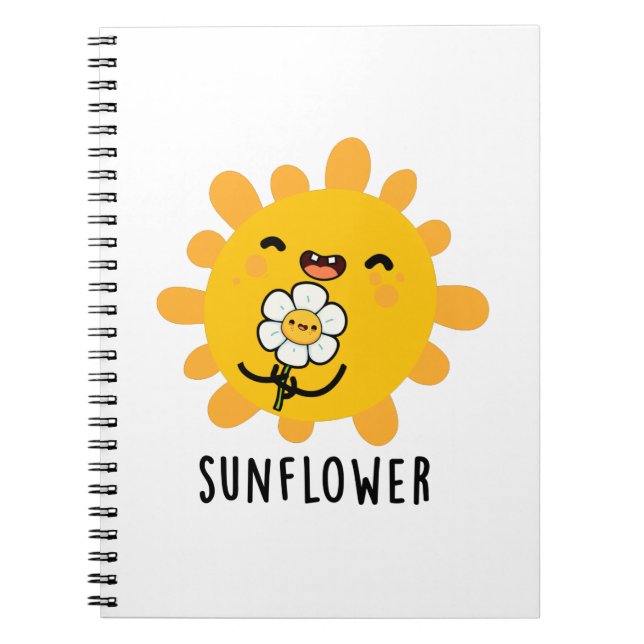 Solros Rolig Sol Och Blomma Puns Anteckningsbok (Framsidan)