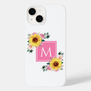 Solros Rosa Botaniskt vattenbruk Monogrammed