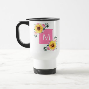 Solros Rosa Botaniskt vattenbruk Monogrammed Resemugg