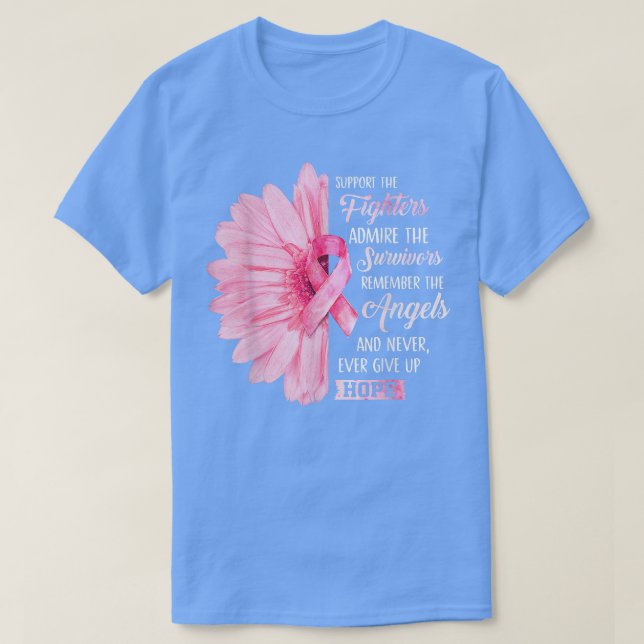Solros Rosa Breast Cancer Awareness Women Warri T Shirt (Design framsida)