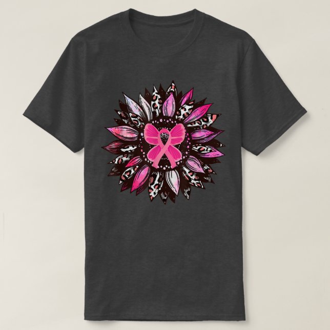 Solros Rosa Breast Cancer Awareness Women Warri T Shirt (Design framsida)