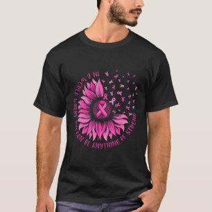 Solros Rosa Ribbon Butterfly Breast Cancer Awar T Shirt