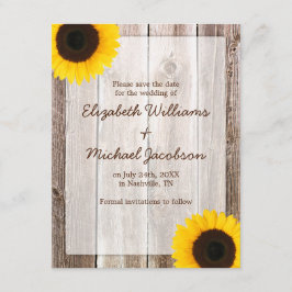 Solros Rustic Barn Spara datum meddelande