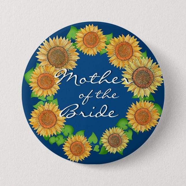 Solros Rustic Navy Blue Budens mamma Knapp (Framsida)