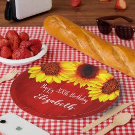 Solros Rustic Wood Birthday