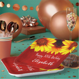 Solros Rustic Wood Birthday