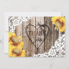 Solros Rustic Wood Snöre och Heart Tack Kort