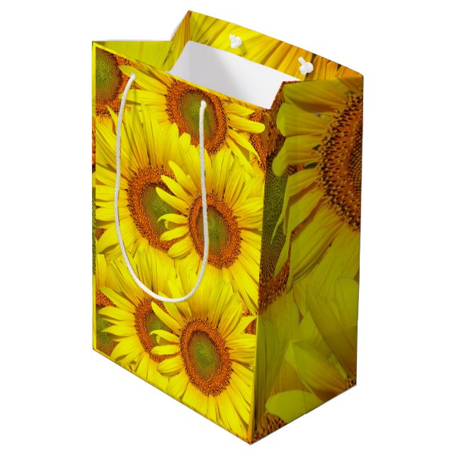 Solros Rustik Landlig Blommig Sommar Gul (Baksidan Vinklad)
