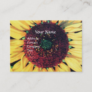 SOLROS RUSTIKT BLOMMSTERMONOGRAM VISITKORT