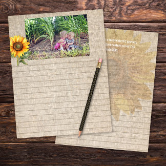 Solros Scrapbookpapper Anpassad Foto