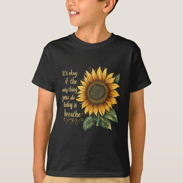 Solros Självmordsmedvetenhet  T Shirt (Framsida)