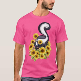 Solros Skunk Djurälskare Zookeeper Zoolog Vete T Shirt