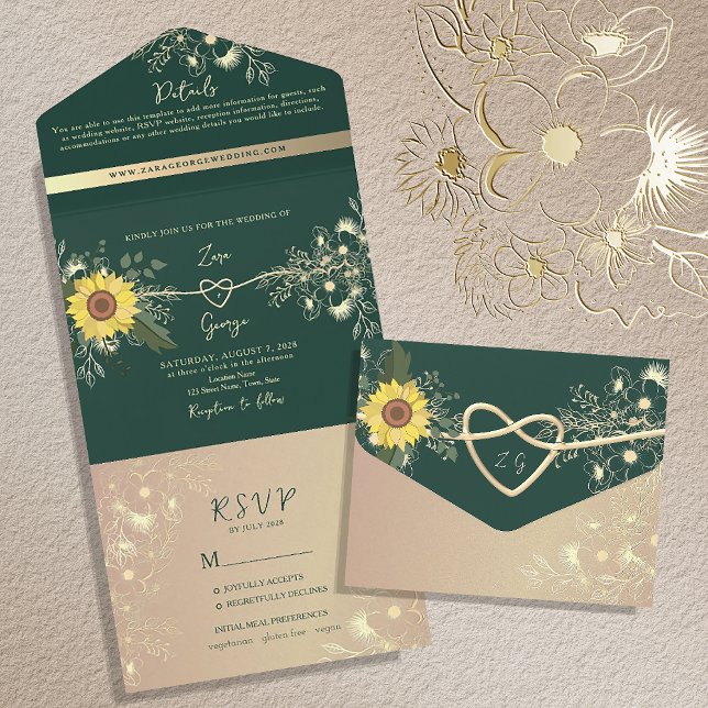Solros Smaragdgrön Bröllop (Skapare uppladdad)