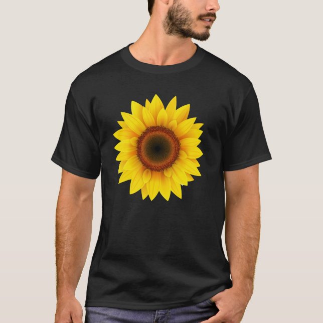 Solros - Solrosfartyg, Blommigt Tee Shirt (Framsida)