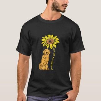 Solros Solsken Golden Retriever Husdjur Hund Tjeje T Shirt