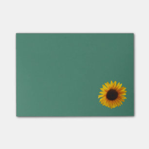 Solros som Posta-Det noterar vadderar (klibbigt Post-it Block