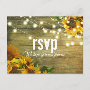 Solros sommar Rustik Americana RSVP Vykort