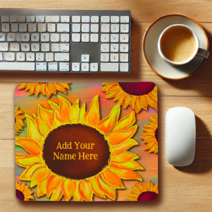 Solros Söt Gult Inspiritivity Mousepad Musmatta