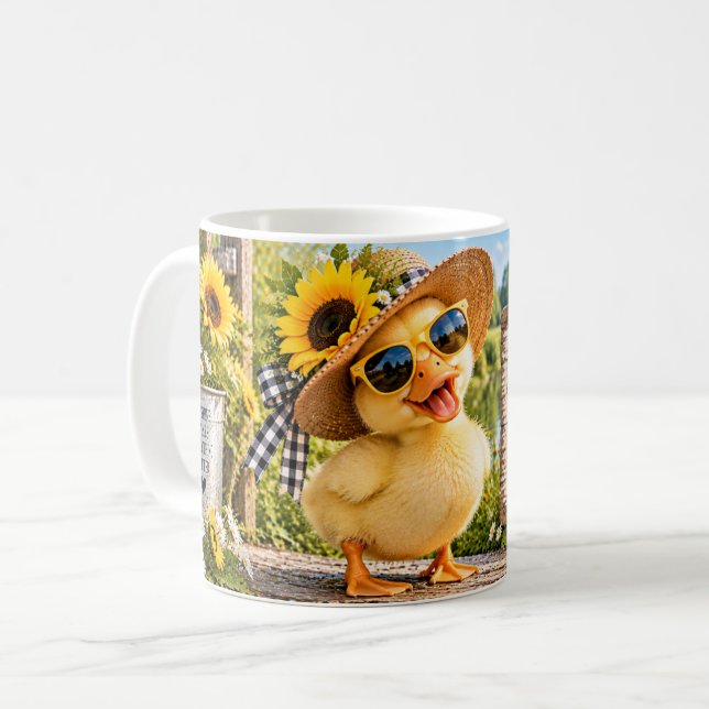 Solros Stay Quacky Anka Mugg (Framsida vänster)