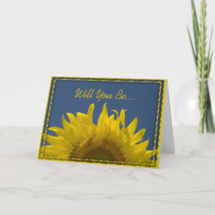 Solros Stigning att du blir min Bridesmaid Inbjudan